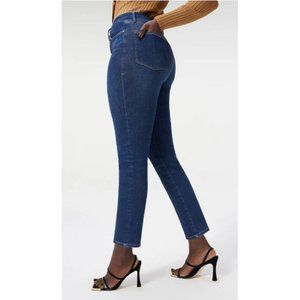 GOOD AMERICAN Always Fits Good Blue Classic Slim Straight Jeans Women's Sz 6-12